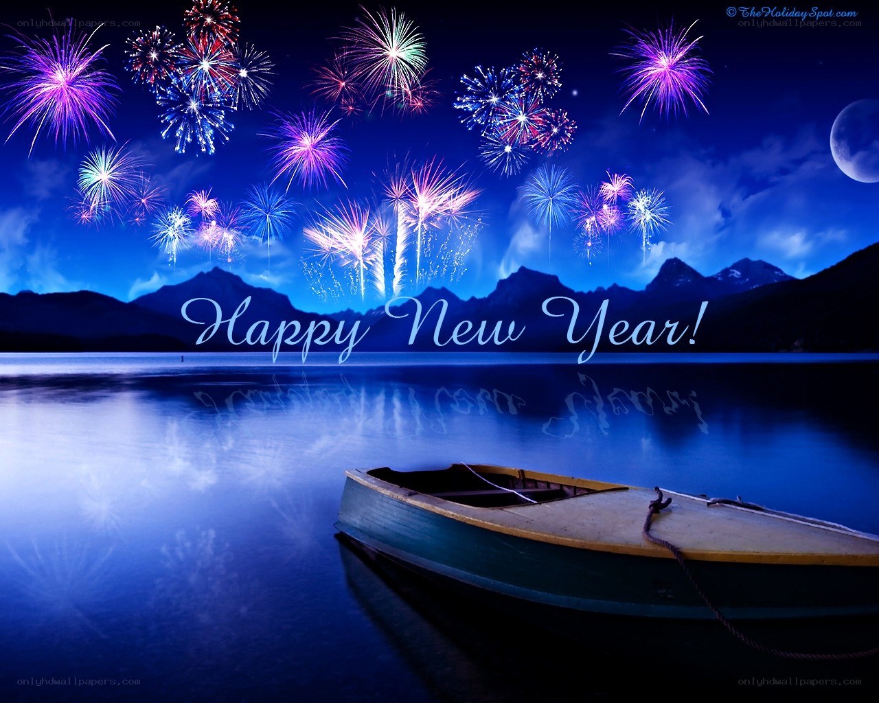 Happy New Year fireworks