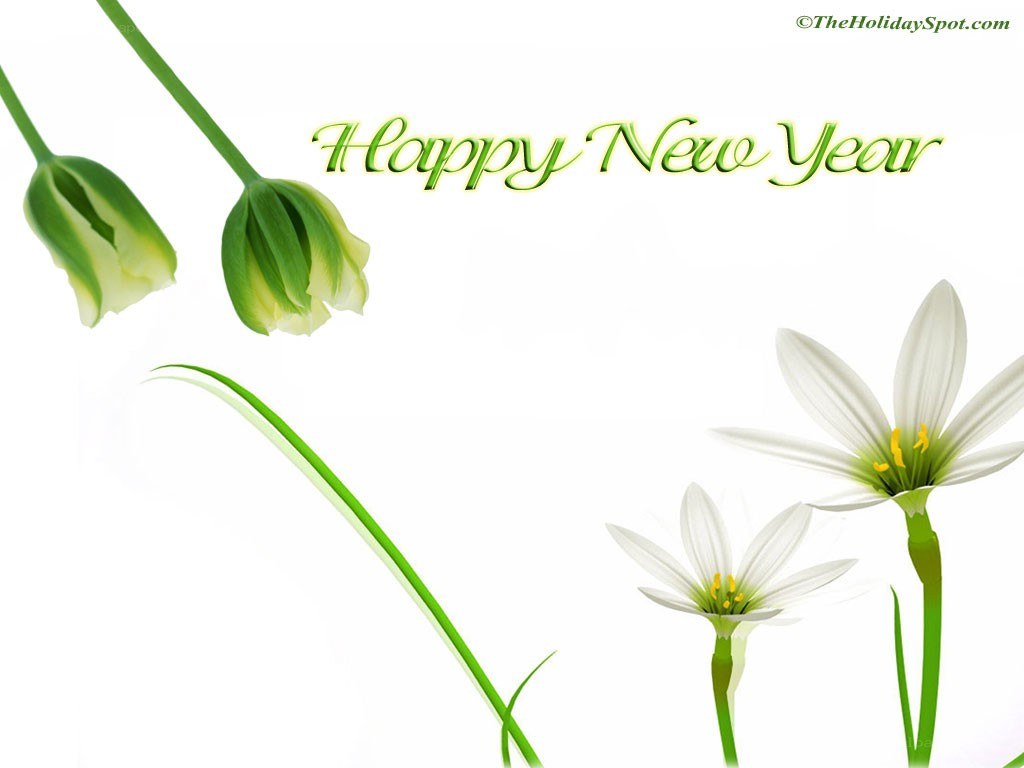 Happy New Year flowers