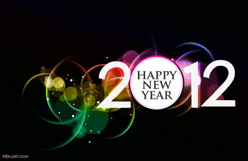 Happy New Year Graphic — Black
