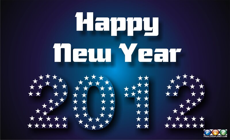 Happy New Year Graphic — Blue