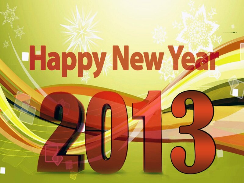 Happy New Year Graphic — Green