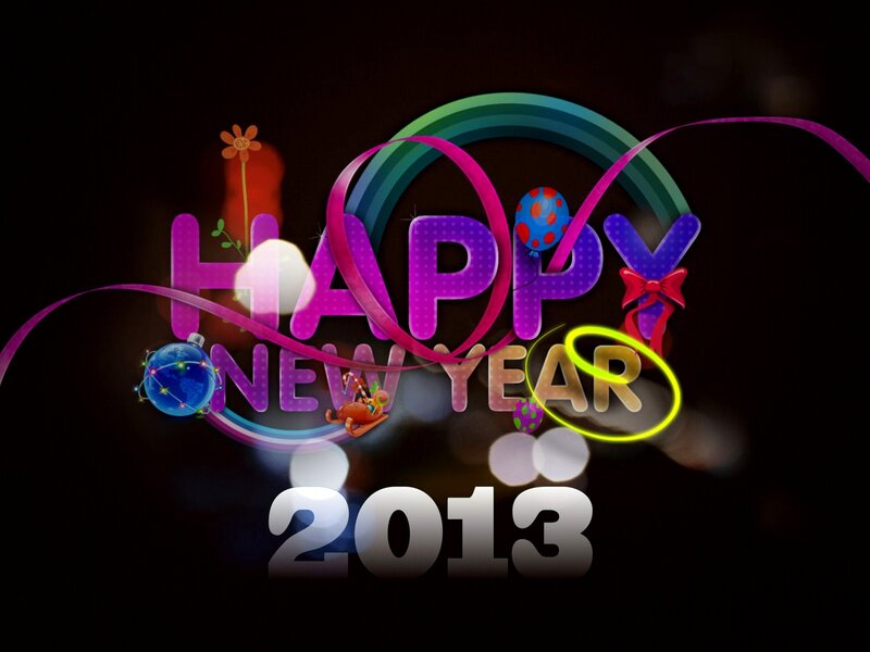 Happy New Year Graphic — Purple