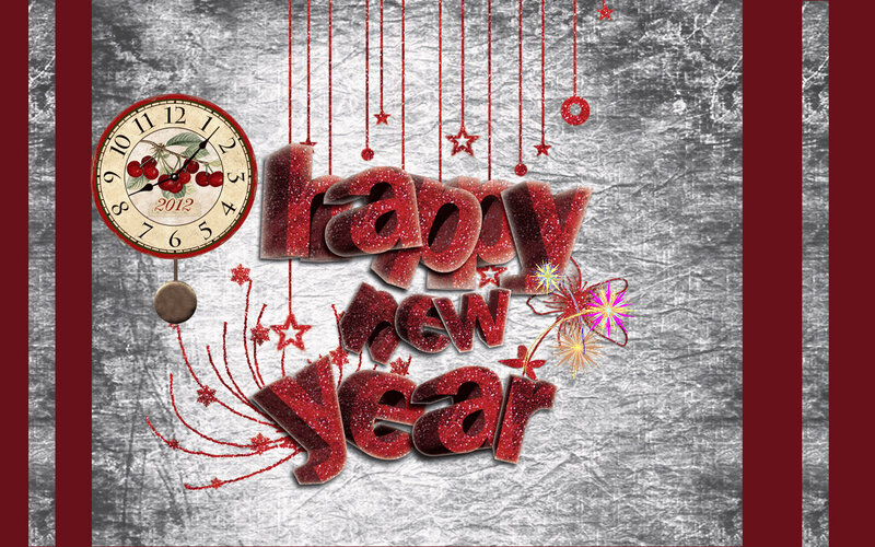 Happy New Year Graphic — Red