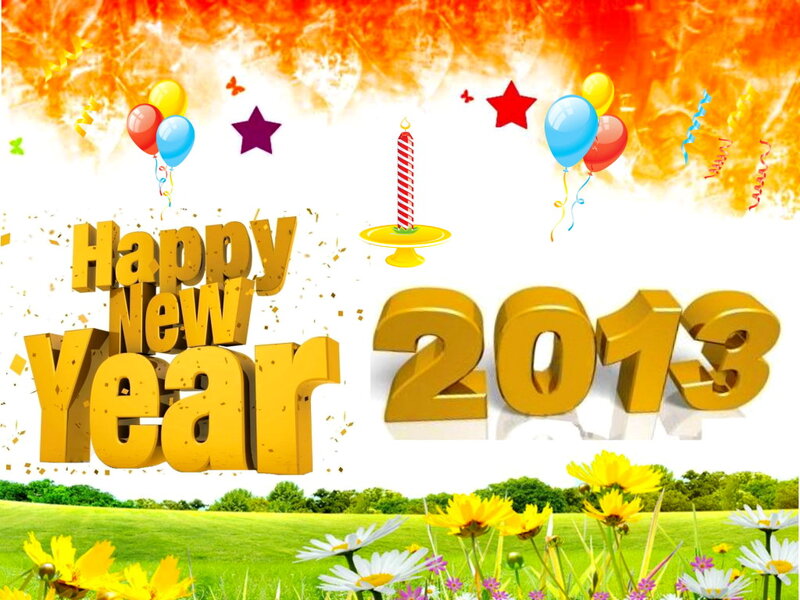 Happy New Year Graphic — Yellow