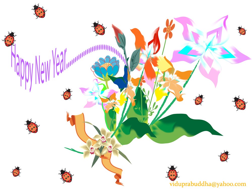 Happy New Year greeting card