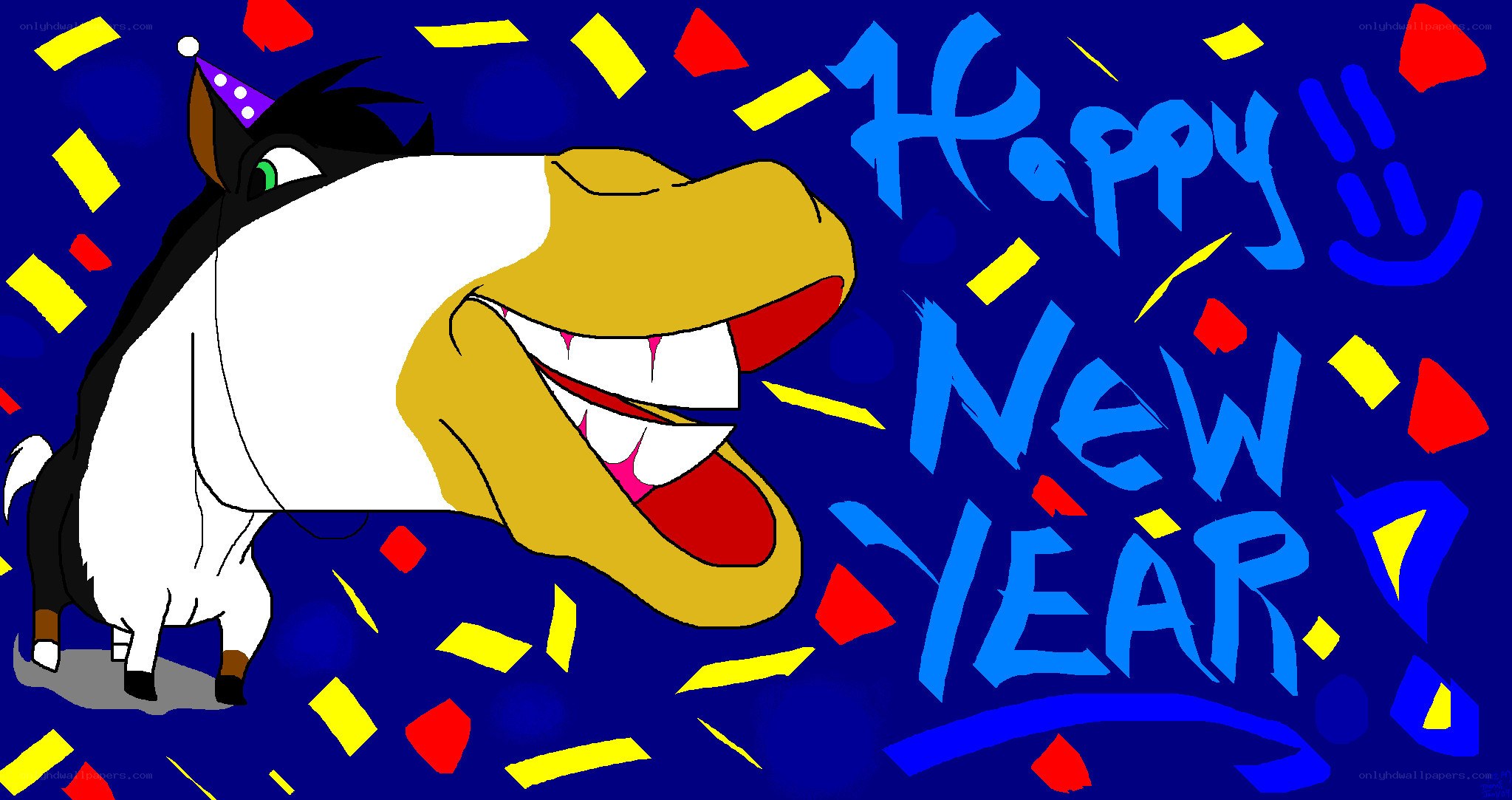 Happy New Year horse