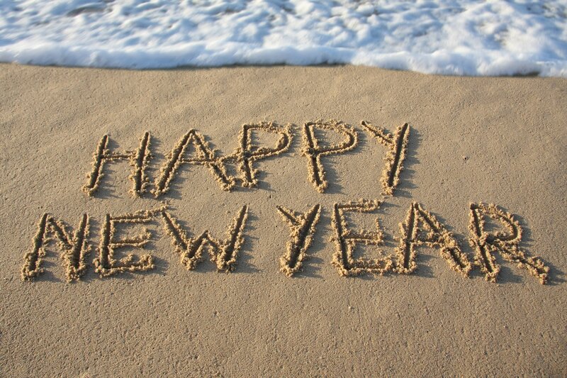 Happy New Year in Sand