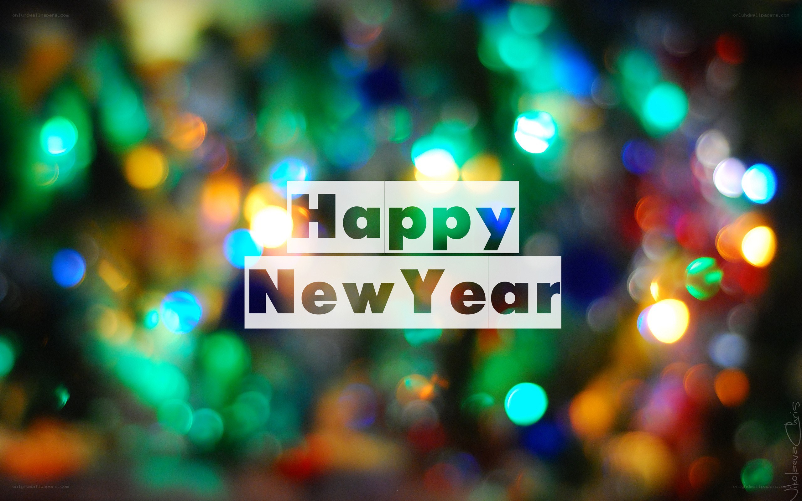 Happy New Year lights