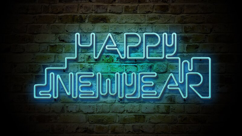 Happy New Year neon sign
