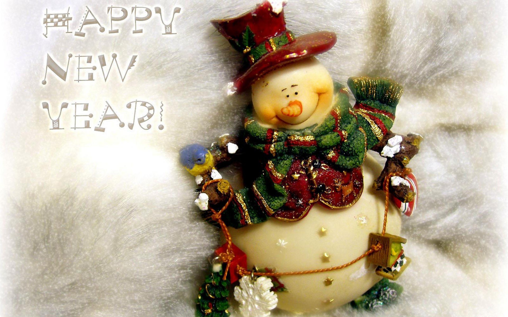Happy New Year snowman