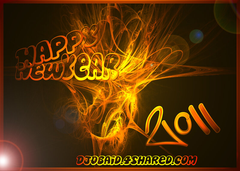 Happy New Year Text — Orange