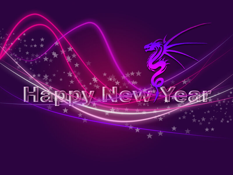 Happy New Year with dragon