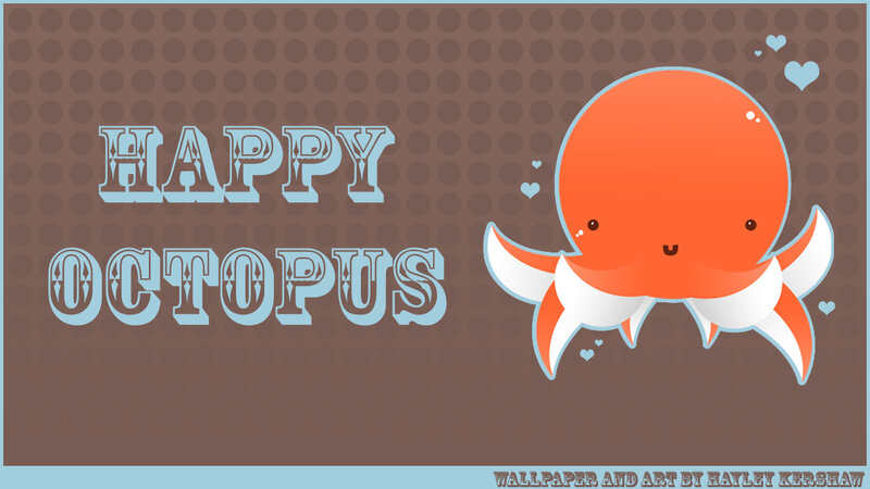 Happy Octopus Wallpaper