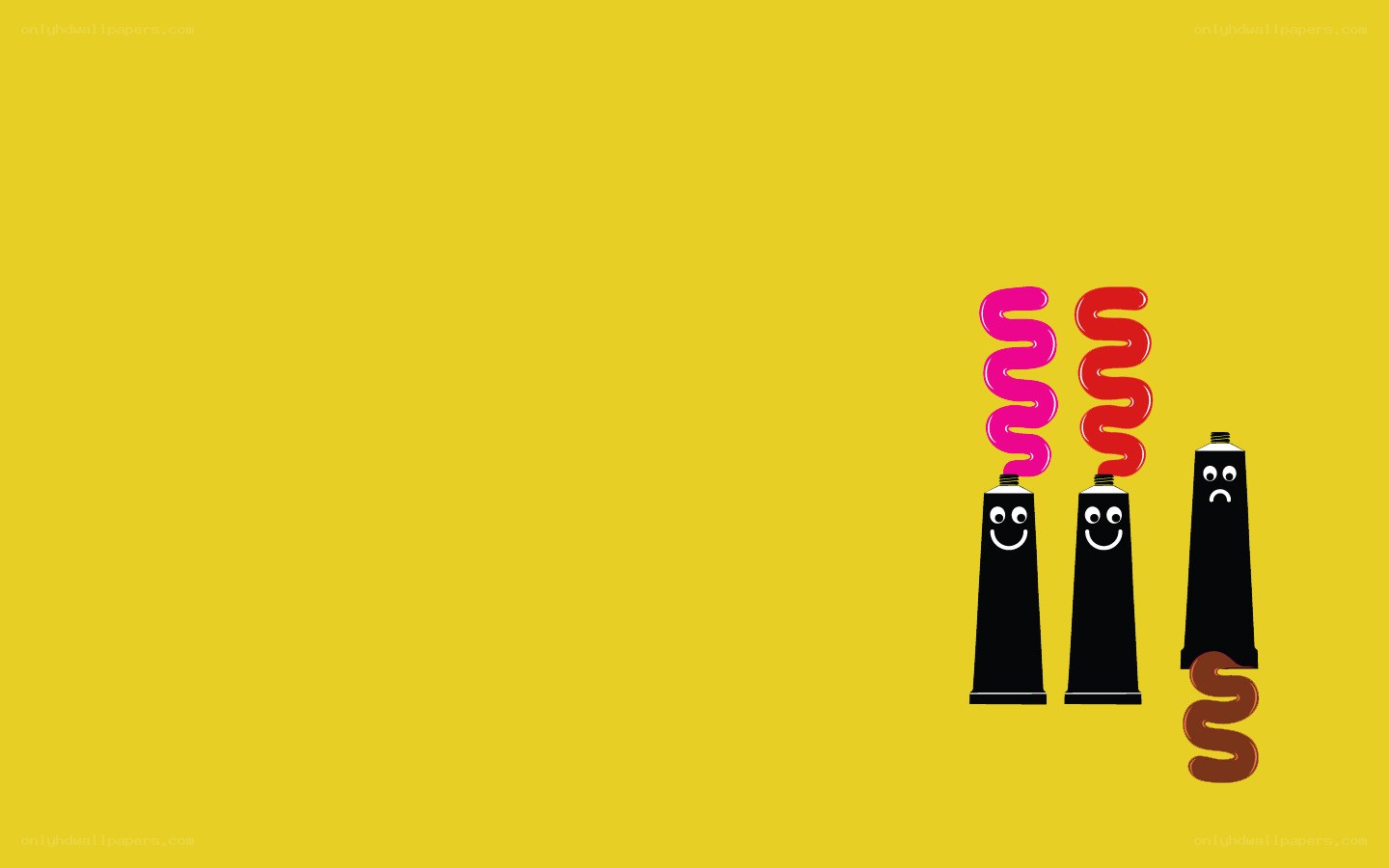 happy paint tubes