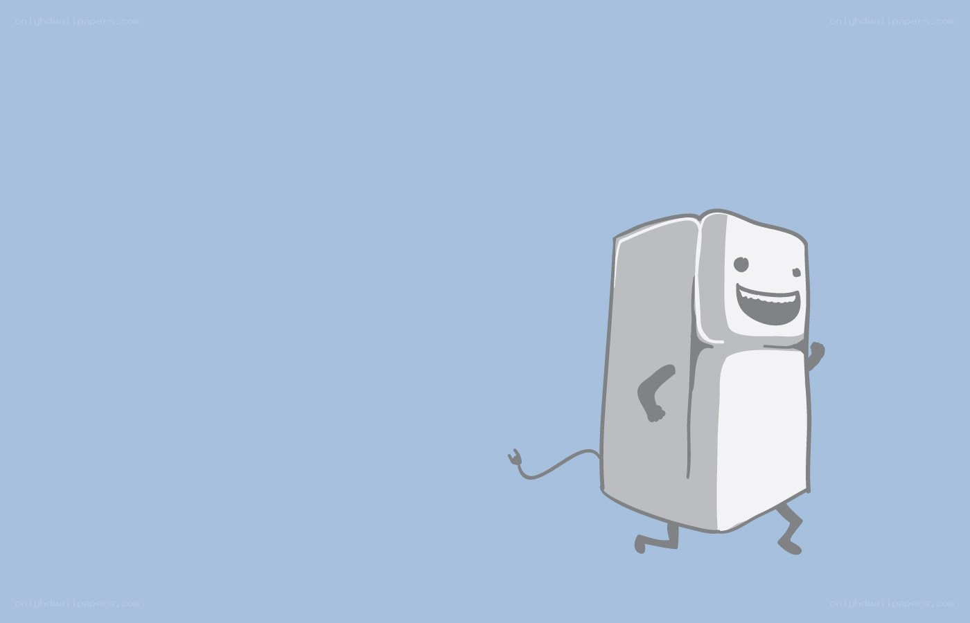 happy refrigerator character