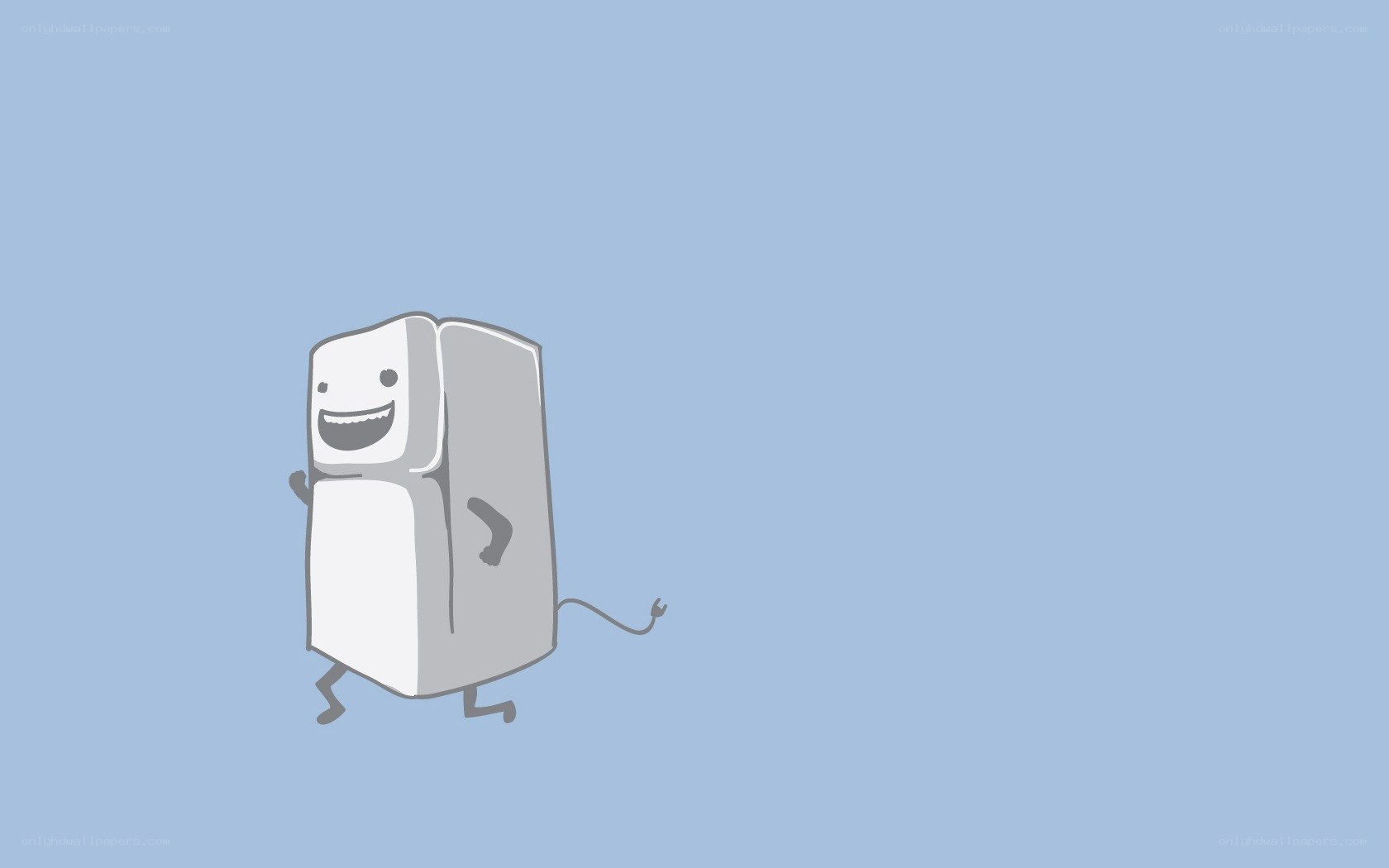 happy refrigerator character