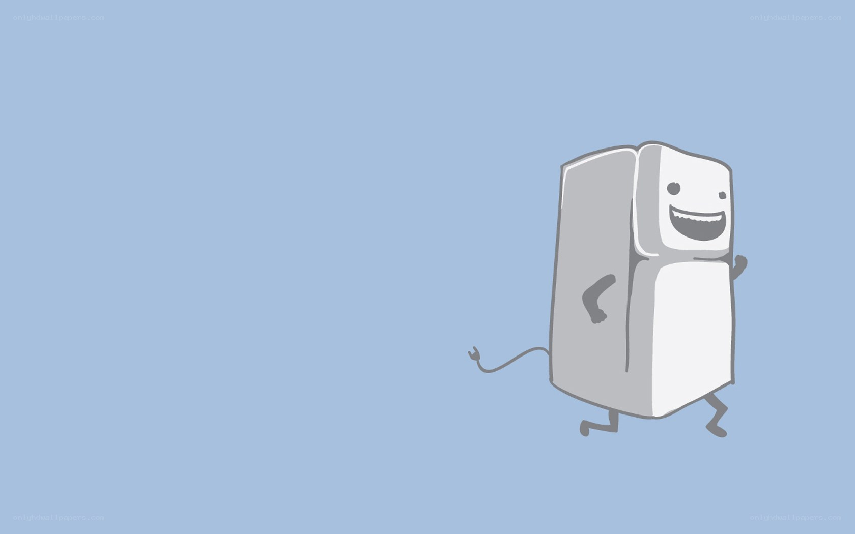 happy refrigerator character