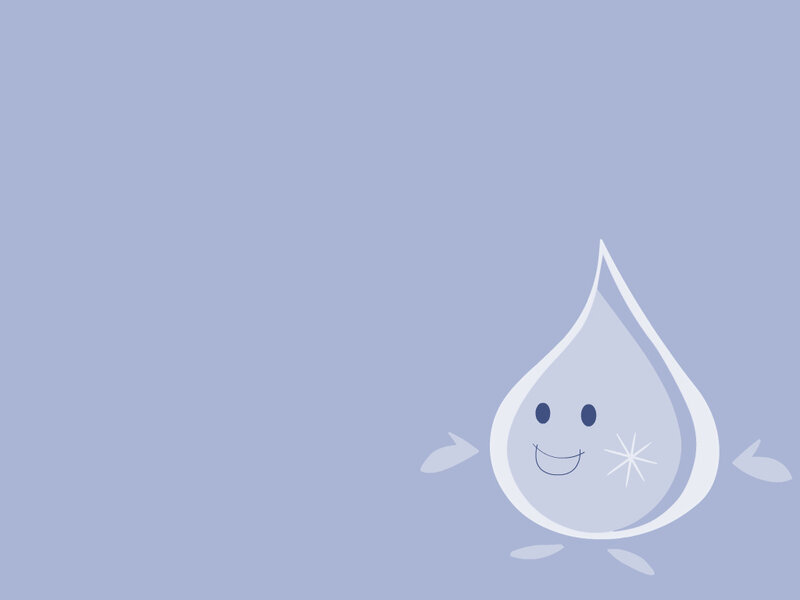 happy water drop character