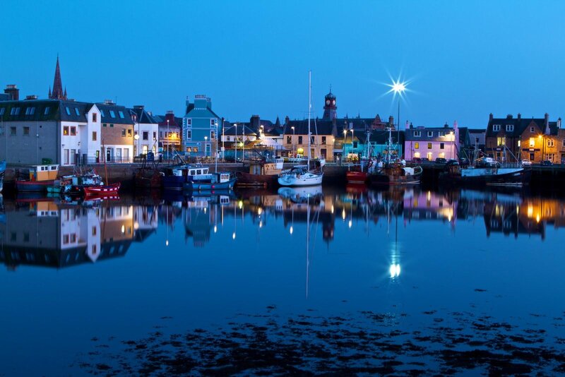 Harbor at Dusk — Blue, Serene