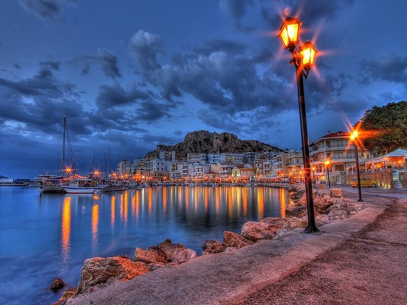 Harbor at Dusk — Blue