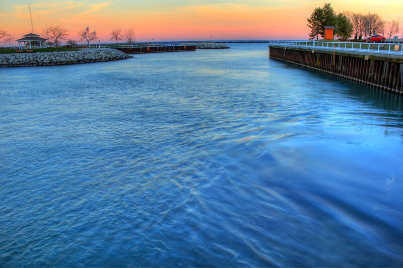 Harbor Entrance at Sunset