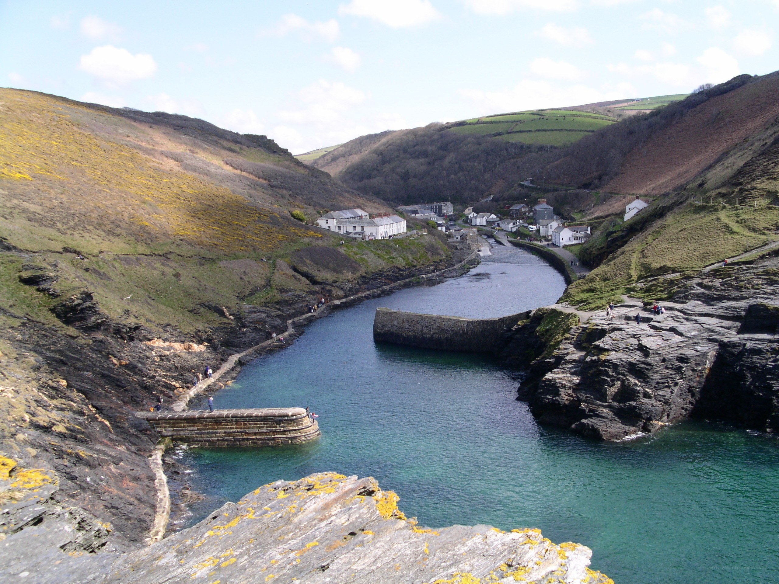 harbor in a coastal valley