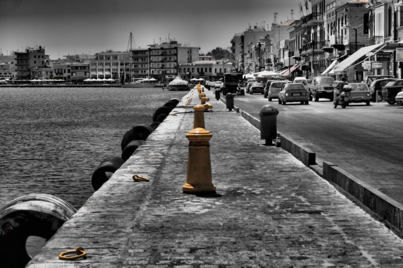 Harbor Pier with Bollards
