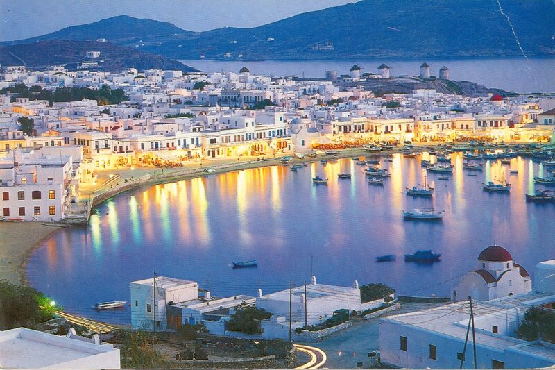 Harbor Town at Dusk — Blue, Serene, Night, Photograph, Boats