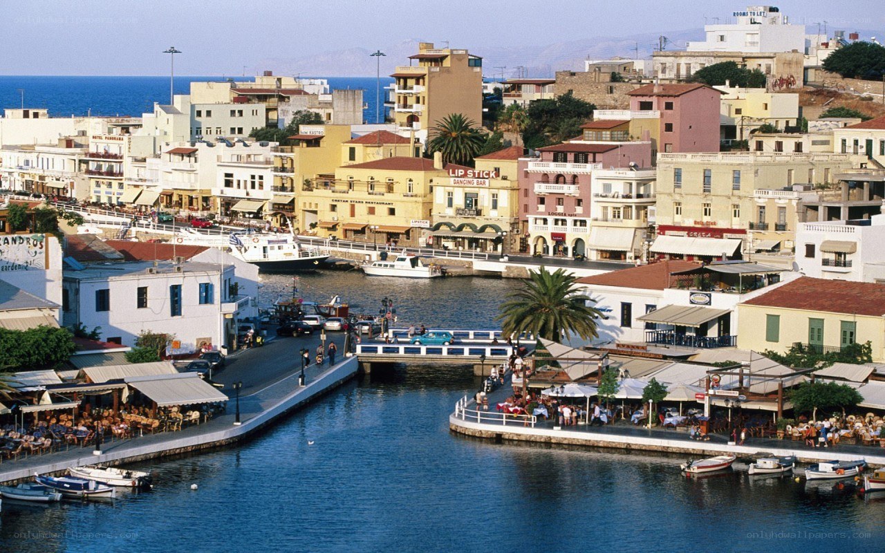 Harbor town in Greece