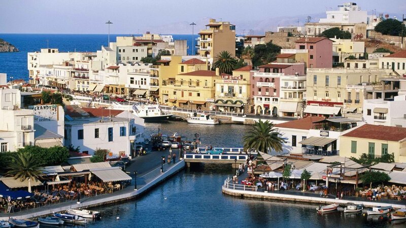 Harbor Town in Greece — Blue, Calm