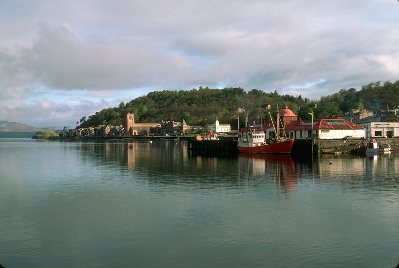 Harbor town on a cloudy day
