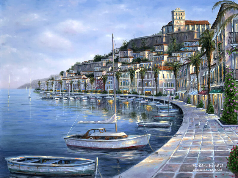 Harbor Town on Hillside