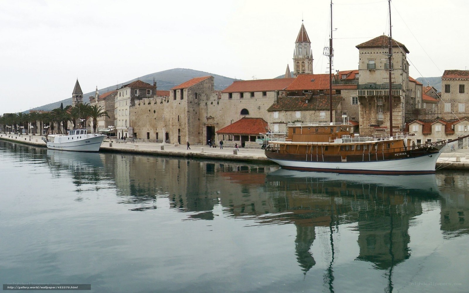 harbor town with old buildings