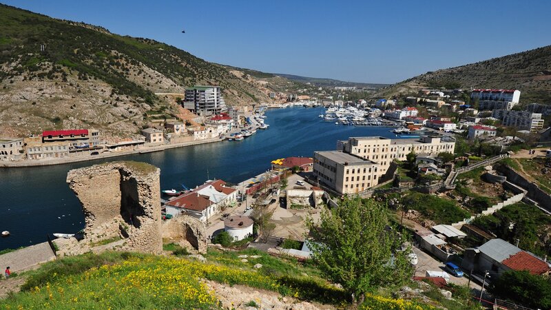 Harbor Town with Ruins