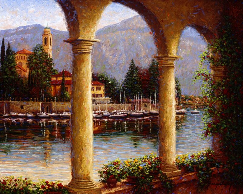 Harbor View Through Arches