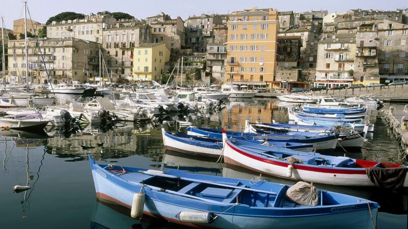 harbor with boats and buildings