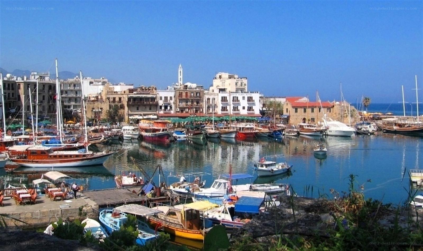 harbor with boats and buildings