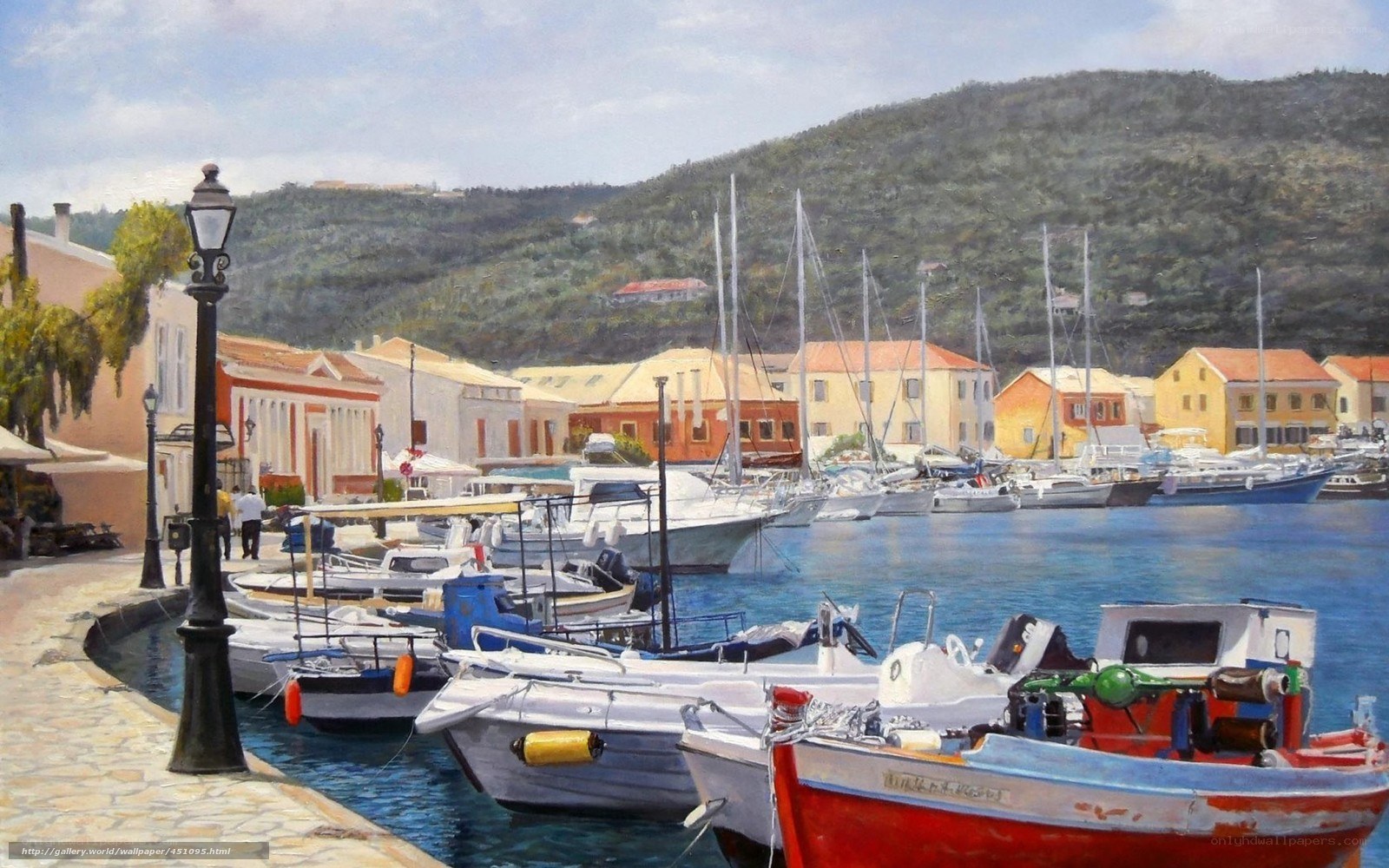 harbor with boats and buildings