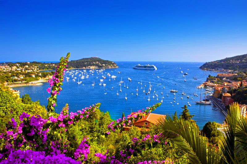 Harbor with Boats and Cruise Ship