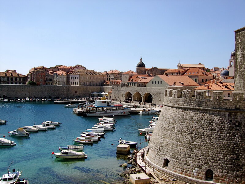 Harbor with Boats and Walls