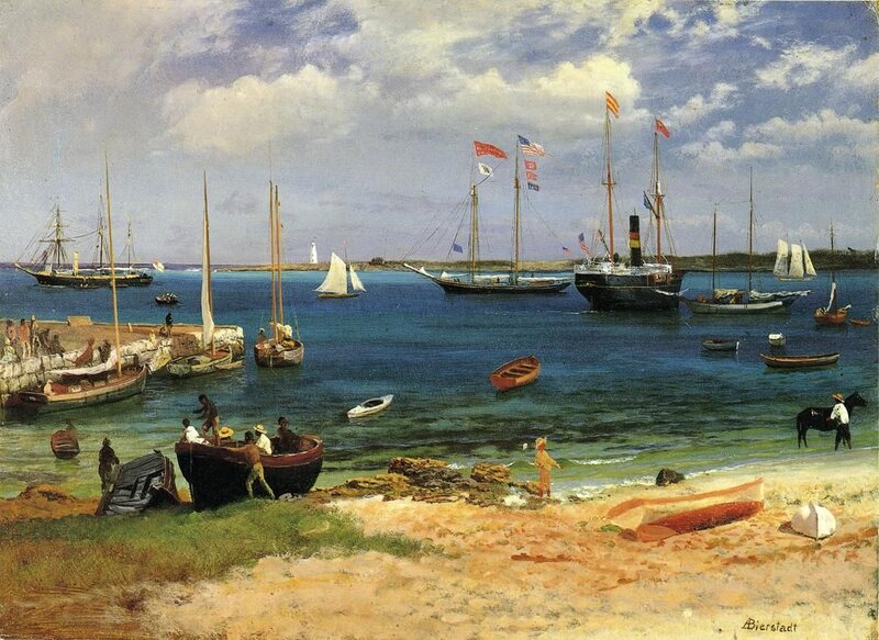 Harbor with Boats — Blue, Calm, Afternoon