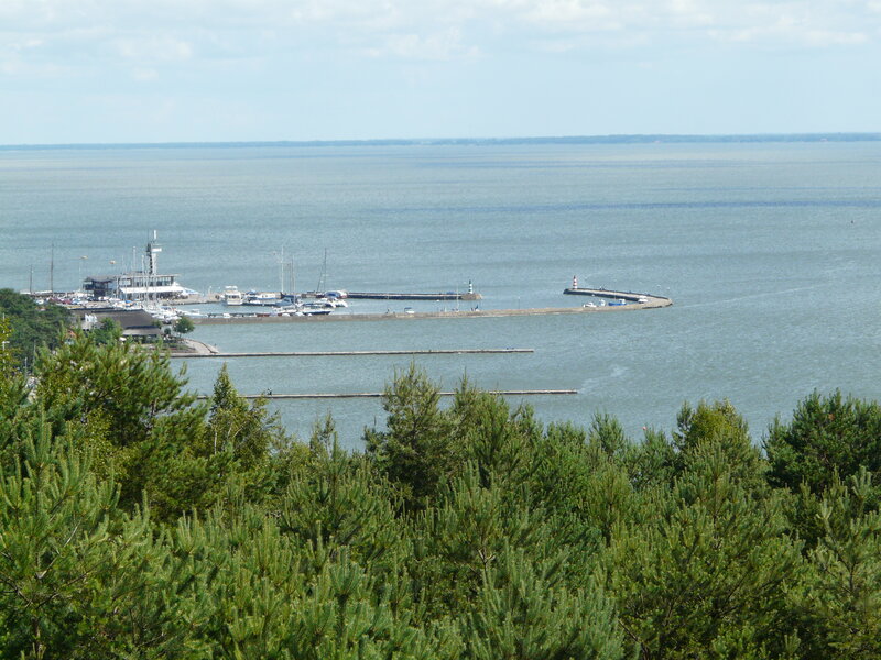 Harbor with Boats — Green, Calm