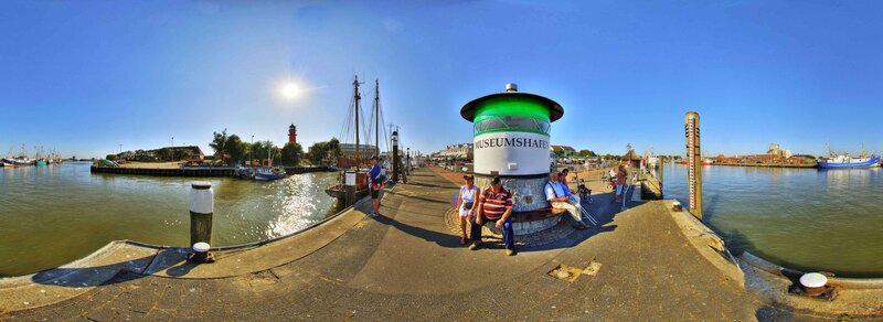 Harbor with museum lighthouse