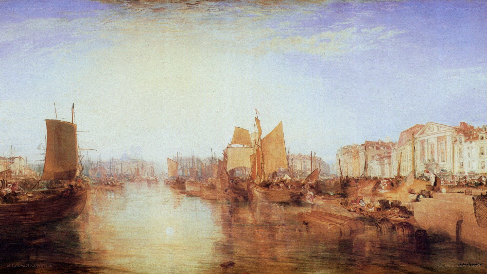 Harbor with Sailing Ships