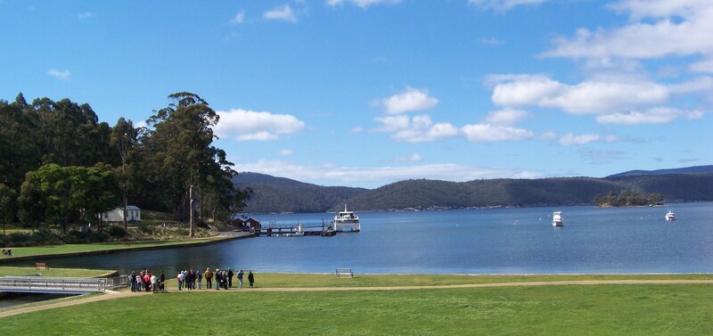 Harbour with boats and hills