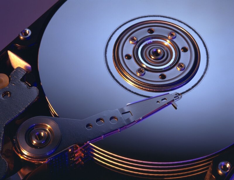 Hard Drive Internals — Blue, Dramatic