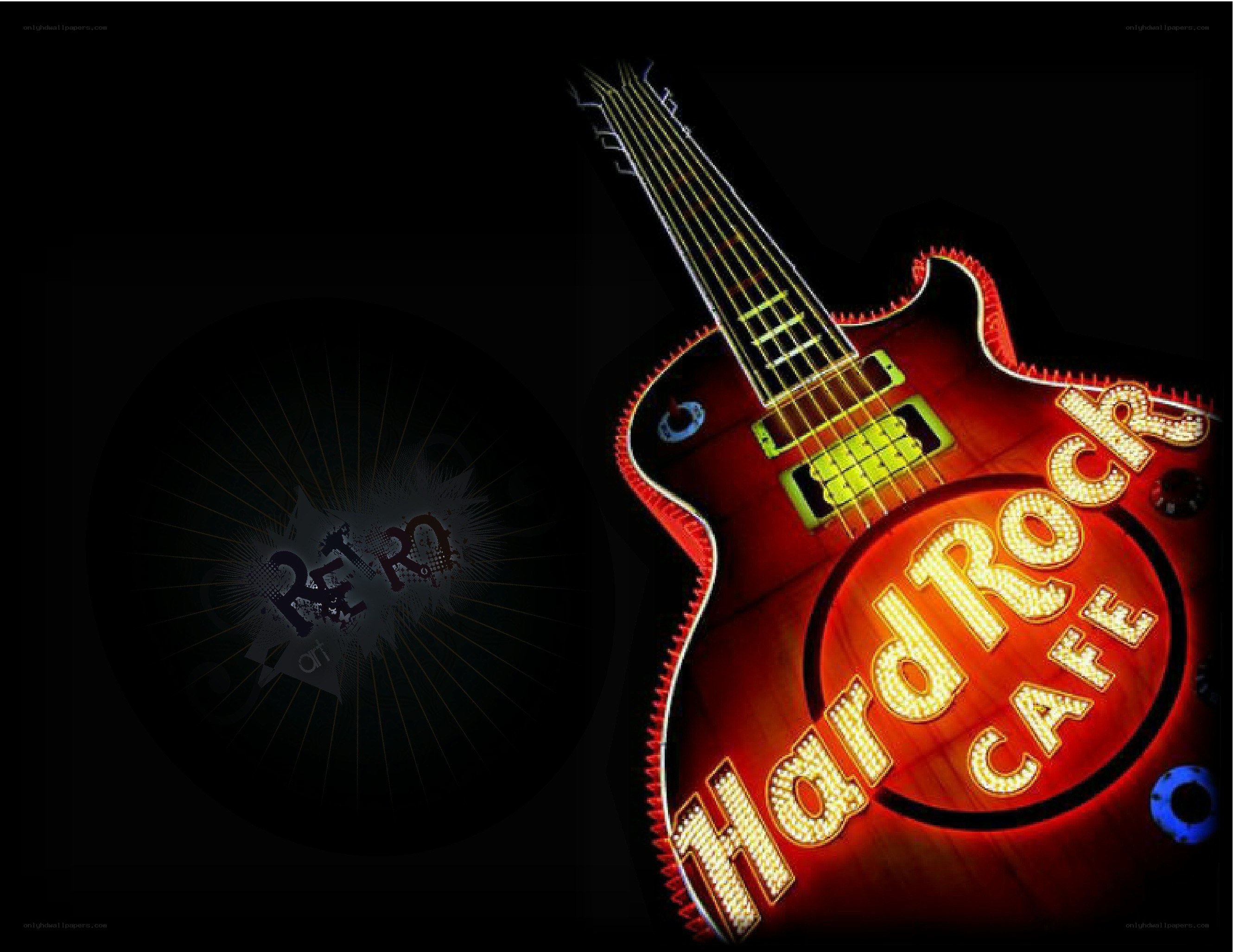 Hard Rock Cafe guitar sign