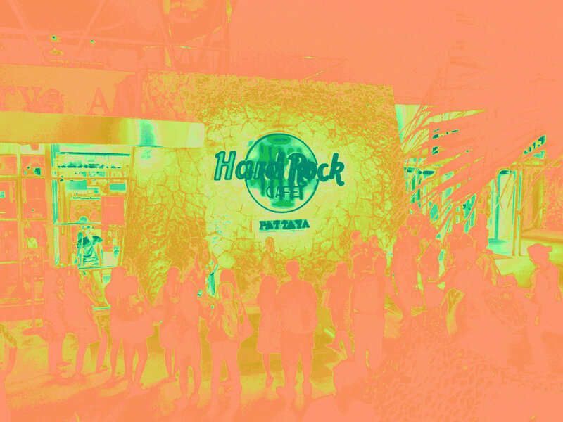 Hard Rock Cafe Sign — Orange