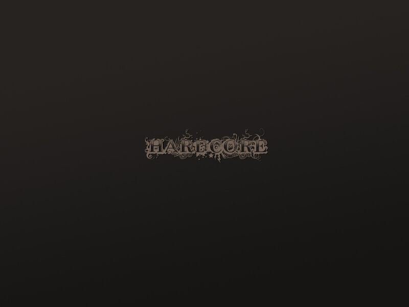 hardcore text on dark background