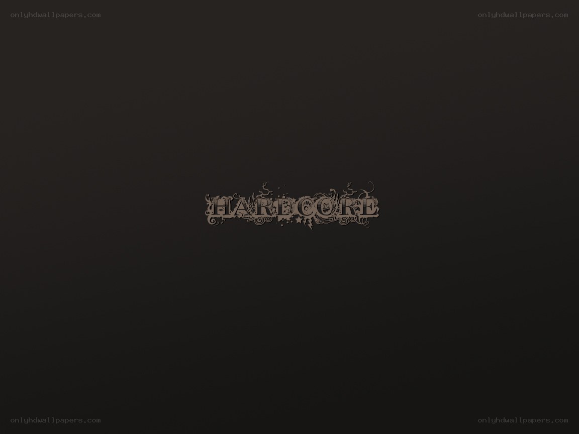hardcore text on dark background
